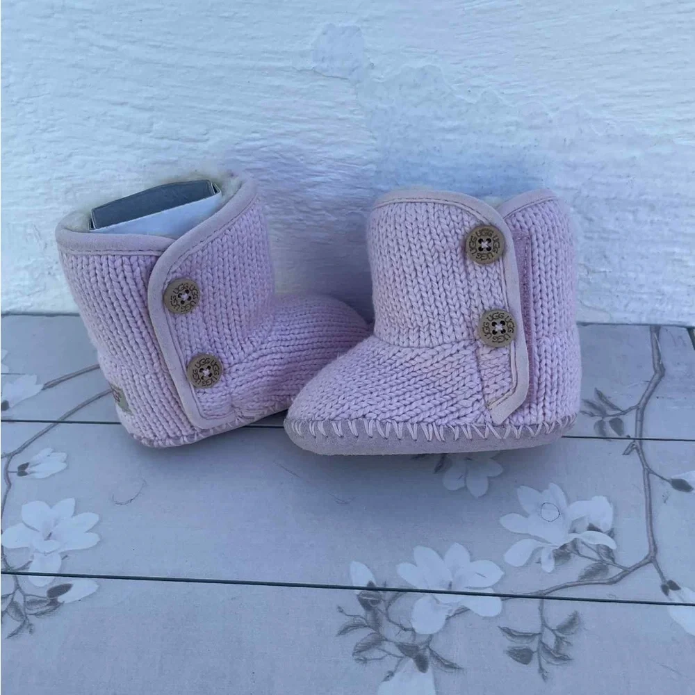 UGG Light Pink Knit Baby Booties